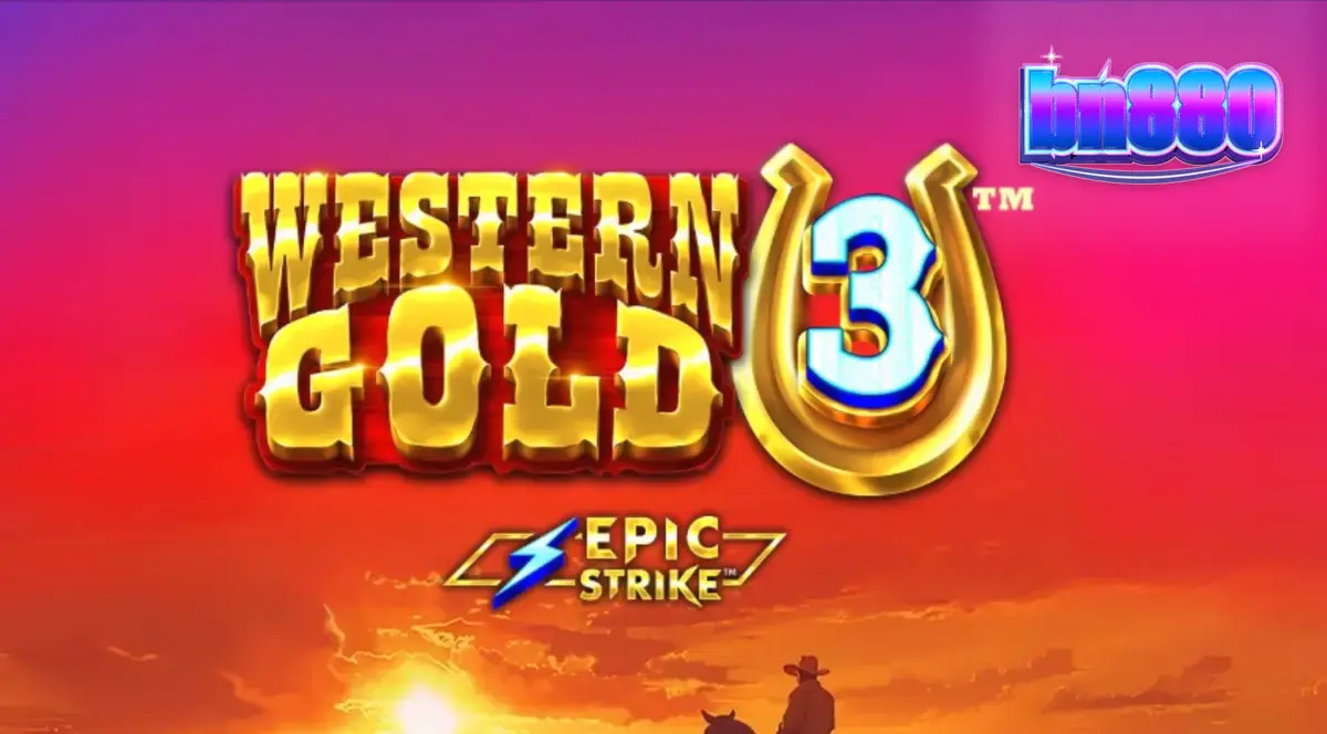 Western Gold 3 স্লট গেমের একটি দৃশ্য যেখানে মরুভূমি এবং সোনালী প্রতীকগুলো দেখা যাচ্ছে